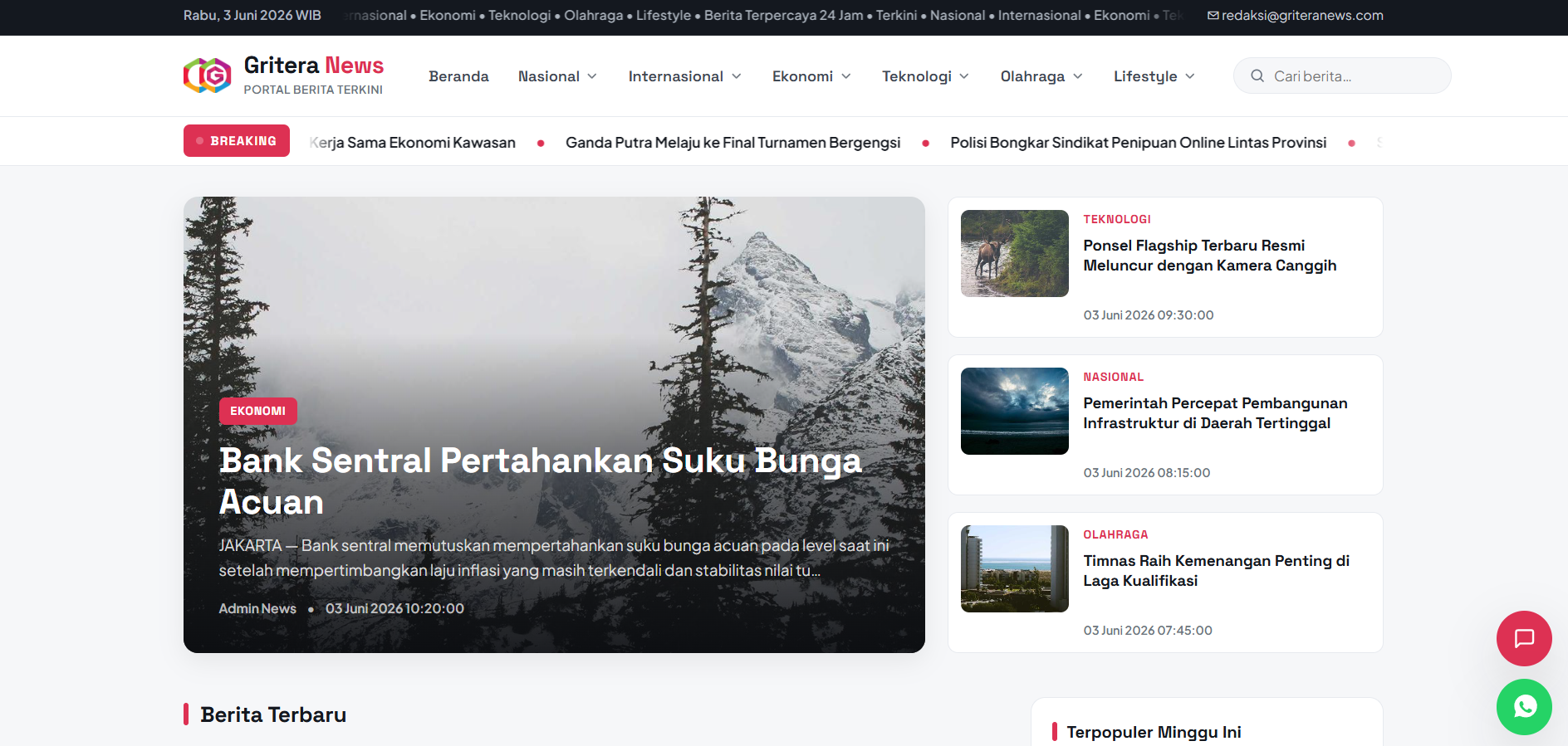 Contoh portal berita Codekop