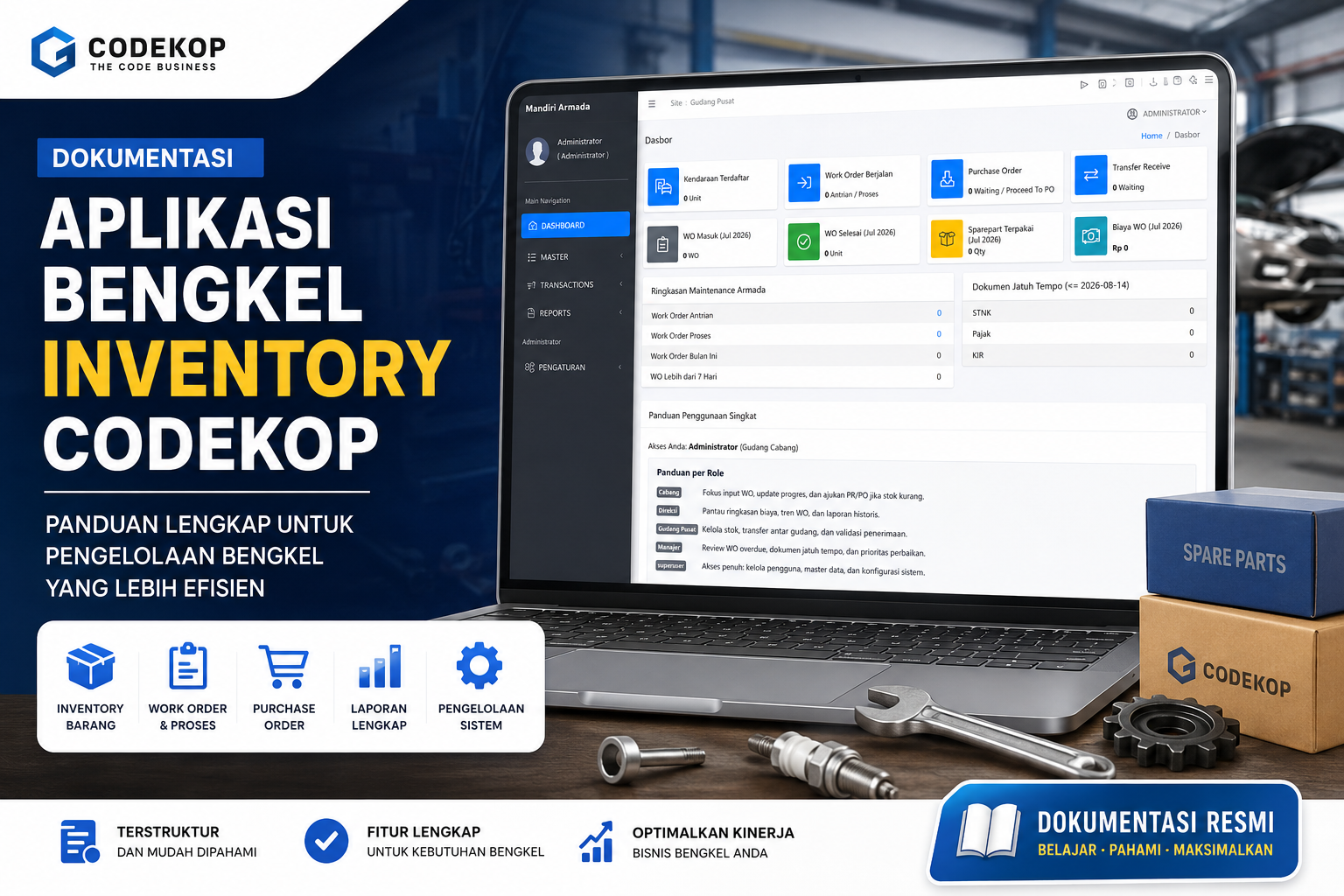 Dokumentasi Aplikasi Bengkel Inventory Codekop