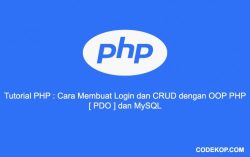 Tutorial PHP : Cara Membuat Login dan CRUD OOP dengan PHP PDO dan MySQL