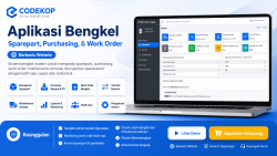 Aplikasi Bengkel untuk Sparepart, Purchasing, dan Work Order