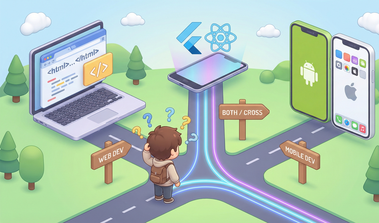 Galau Jurusan IT? Cek Dulu Kamu Tim Mana: Web Dev, Mobile Dev, atau Si "Maruk" yang Mau Dua-duanya?