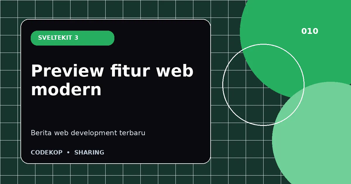 SvelteKit 3 mulai diperkenalkan melalui rangkaian preview