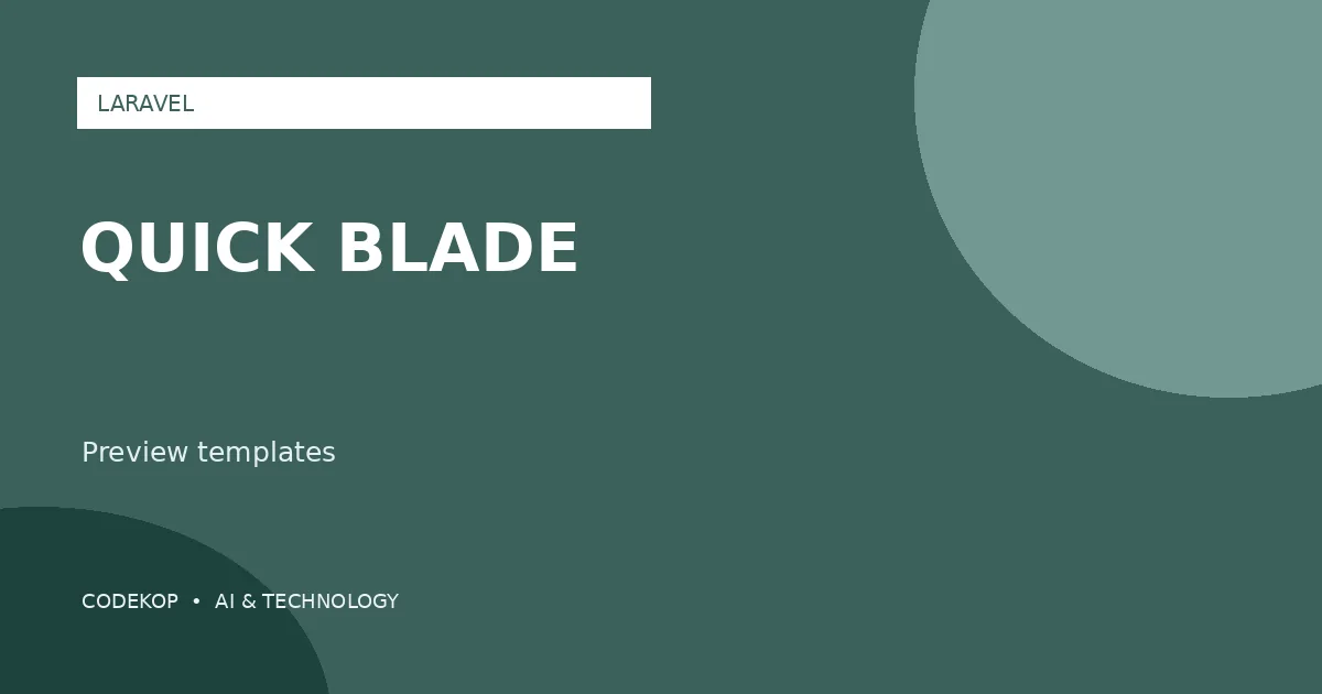 Quick Blade Membantu Preview Template Blade di macOS Finder