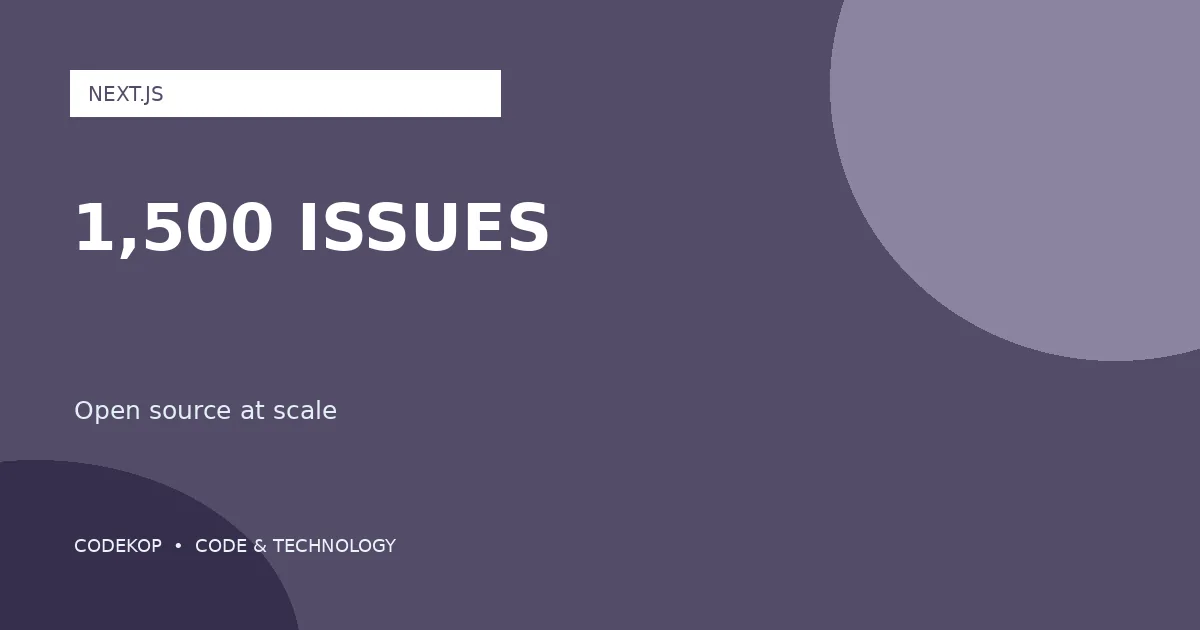 Next.js Menutup 1.500 GitHub Issues dalam Satu Bulan