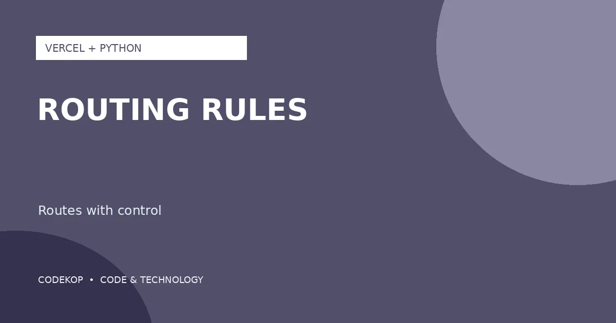 Vercel Menambahkan Routing Rules untuk Project Python
