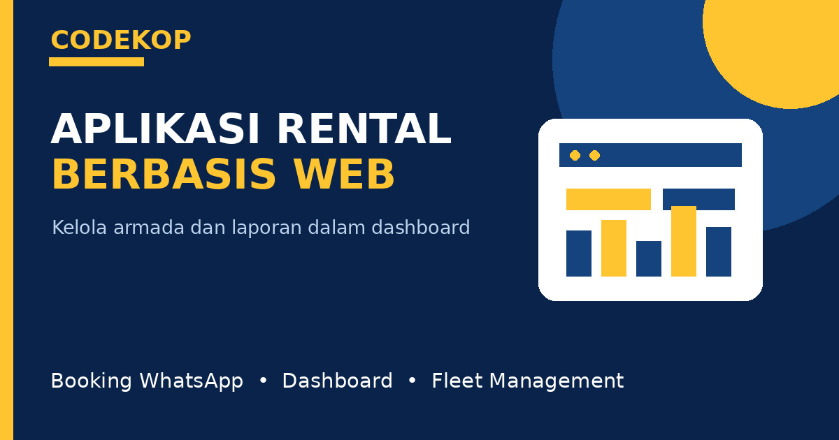 Aplikasi Rental Kendaraan Berbasis Web untuk Mengelola Mobil, Motor, hingga Armada Bisnis
