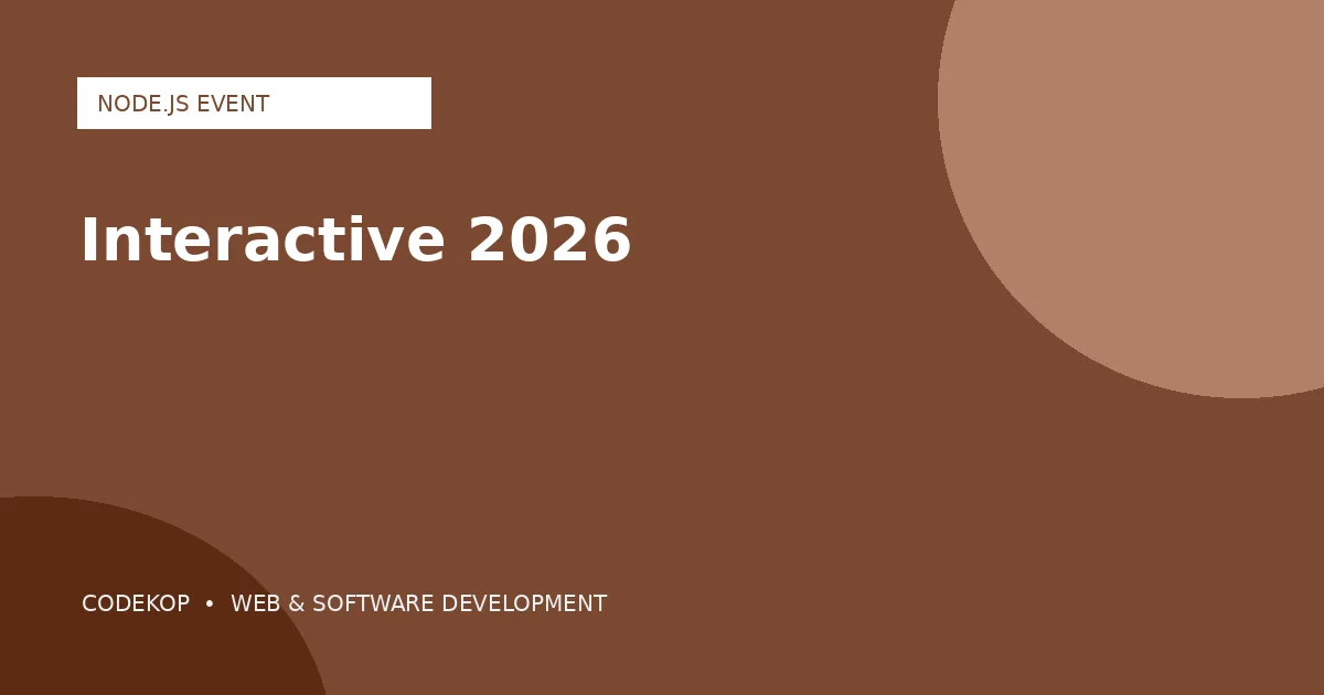 Node.js Interactive 2026 membahas arah baru ekosistem JavaScript server-side