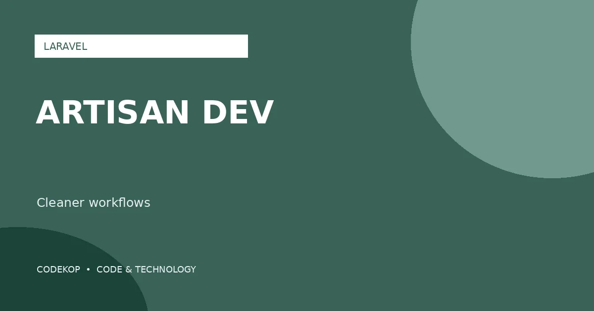 Laravel php artisan dev Mengecualikan Vendor dan Command Default