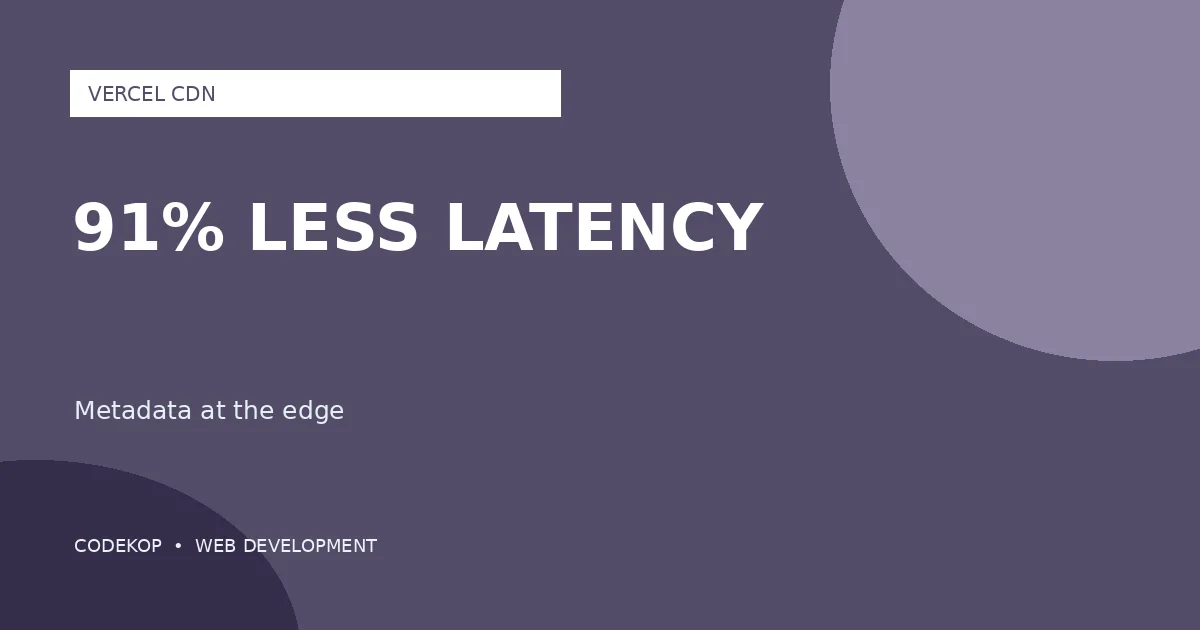Vercel Memangkas Latency Lookup Metadata CDN hingga 91 Persen