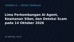 Lima Perkembangan AI Agent, Keamanan Siber, dan Deteksi Scam pada 14 Oktober 2026