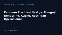 Panduan Produksi Next.js: Menguji Rendering, Cache, Aset, dan Operasional