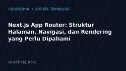 Next.js App Router: Struktur Halaman, Navigasi, dan Rendering yang Perlu Dipahami